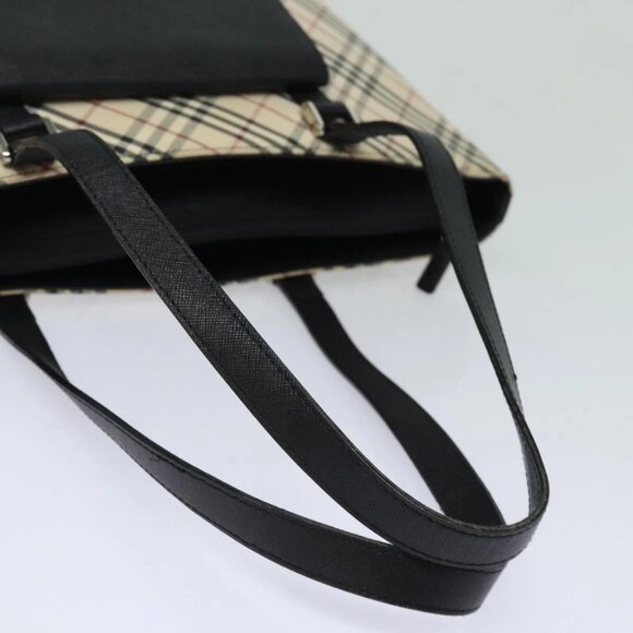 BURBERRY Nova Check Tote Bag Canvas Beige Auth 81323 - Picture 8 of 16